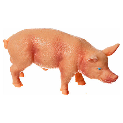 Cerdo resina para el belén de 10 a 12 cm. 1