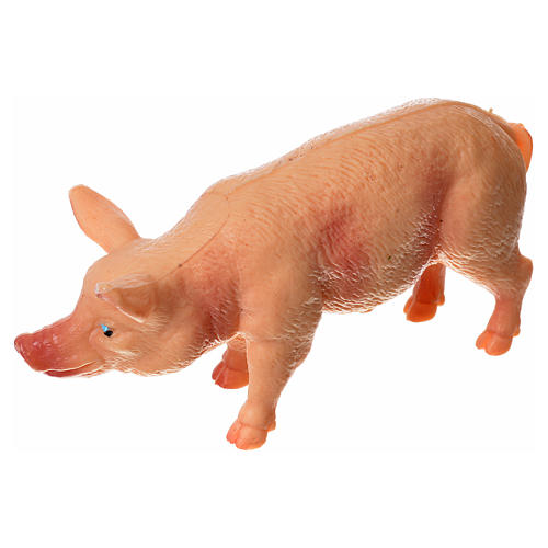 Cerdo resina para el belén de 10 a 12 cm. 2