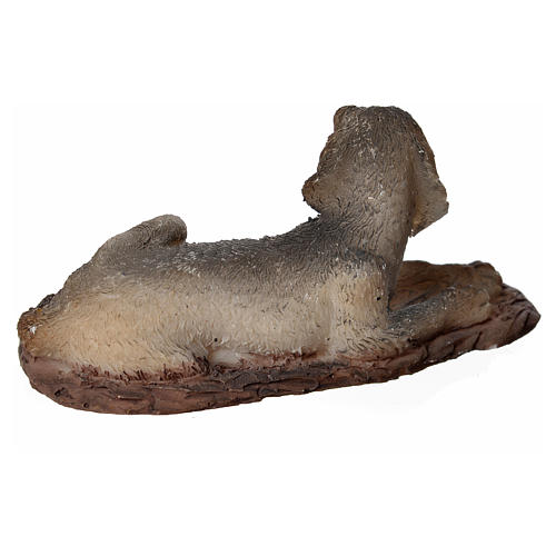 Cane in resina presepi 15 cm 2