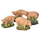 Nativity figurine, resin pigs, 4 pieces 10cm s1