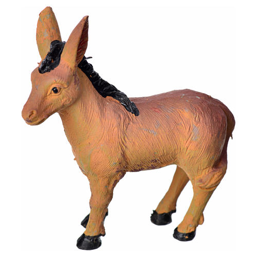 Nativity figurine, plastic donkey, 8cm 1