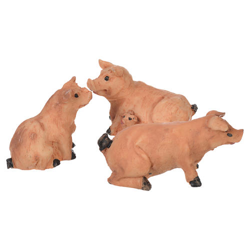 Pigs for 6-8cm Nativity, 3 pieces 2