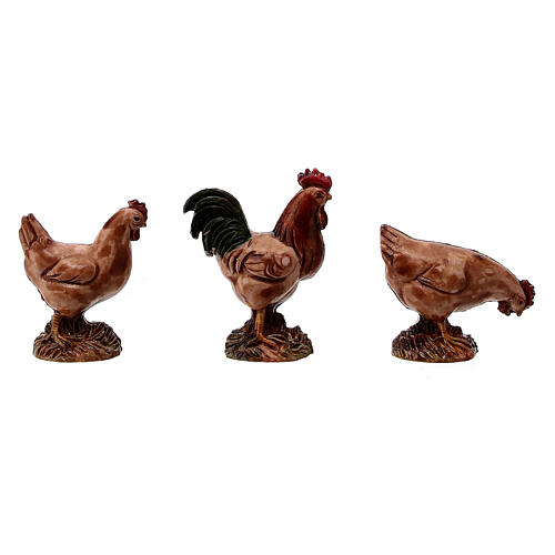 Aves de capoeira 6 peças 3-4 cm para Presépio Moranduzzo com figuras de altura média 10 cm 4