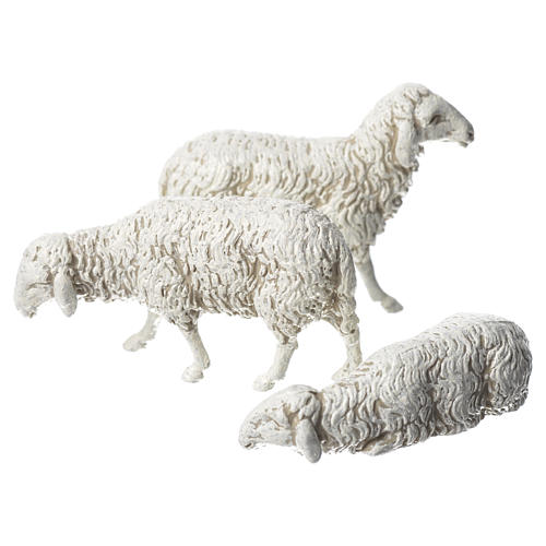 Nativity Scene Sheep 4cm for Moranduzzo 10cm, 3 pieces 2