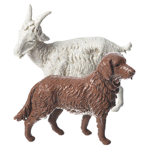 Nativity Scene goat, dog, and sheep, 4.5cm for Moranduzzo 10cm, 8 pieces 4