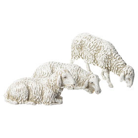Cabra, perro y oveja, 8 pdz, para belén de Moranduzzo con estatuas de 10 cm.