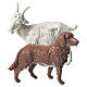 Cabra, perro y oveja, 8 pdz, para belén de Moranduzzo con estatuas de 10 cm. s4