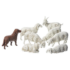Nativity Scene goat dog and sheep by Moranduzzo 10cm, 8 pieces