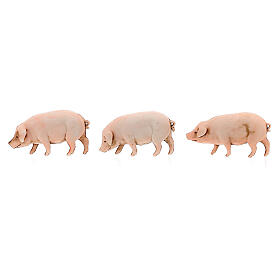 Cerdos,3 pdz, para belén de Moranduzzo con estatuas de 10 cm.