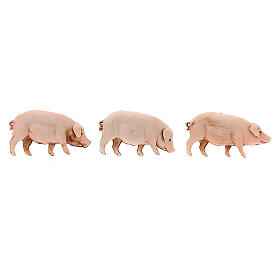 Porcos 3 peças para Presépio Moranduzzo com figuras de altura média 10 cm