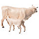 Vaca y ternero para belén de Moranduzzo con estatuas de 8 cm s2