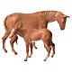 Cavalo e potro para Presépio Moranduzzo com figuras de altura média 8 cm s1