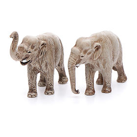 Elefantes surtidos, 2 pdz, para belén de Moranduzzo con estatuas de 3,5 cm
