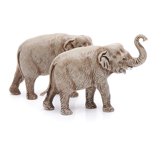 Elefantes 2 peças para Presépio Moranduzzo com figuras de altura média 3,5 cm 3