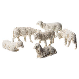 Pecore 6 soggetti presepe Moranduzzo 3,5 cm