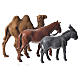 Trampeltier, Esel und Pferd für 6cm Krippe Moranduzzo s2