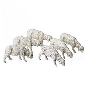 Sheep 1.5 cm for a 6 cm Moranduzzo Nativity Scene, 6 pieces.