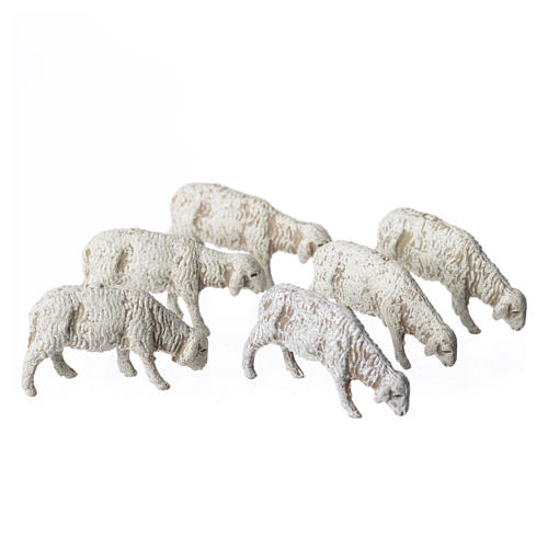 Sheep 1.5 cm for a 6 cm Moranduzzo Nativity Scene, 6 pieces. 2
