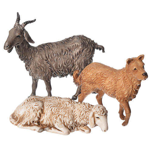 Moutons, chèvre et chien 13 cm Moranduzzo 6 pcs 3