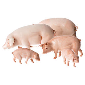 Schweine 5St. für 10cm Krippe Moranduzzo