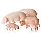 Schweine 5St. für 10cm Krippe Moranduzzo s2