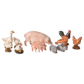 Farm animals, 12pcs 10cm Moranduzzo collection