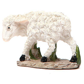 Schaf aus Harz mit Basis für Krippe 8/10cm