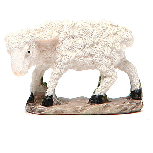 Schaf aus Harz mit Basis für Krippe 8/10cm 1