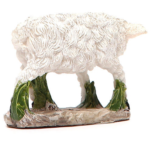 Schaf aus Harz mit Basis für Krippe 8/10cm 3