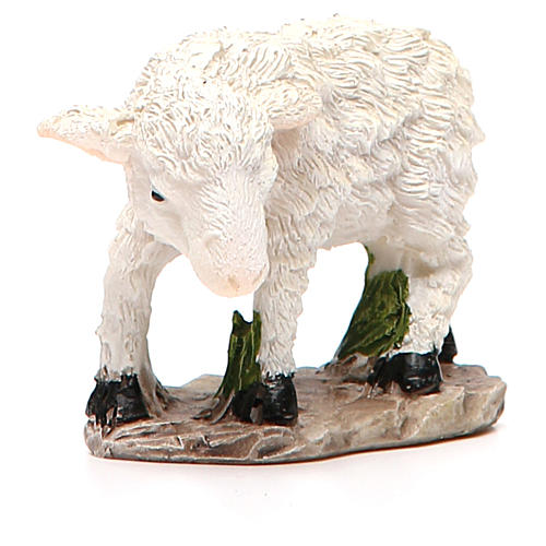 Schaf aus Harz mit Basis für Krippe 8/10cm 4