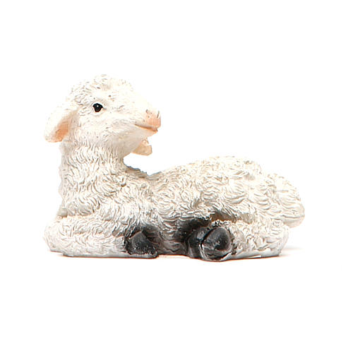 Schaf aus Harz mit Basis für Krippe 8/10cm 5