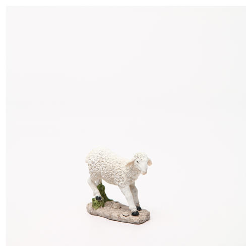 Schaf aus Harz mit Basis für Krippe 18cm 4