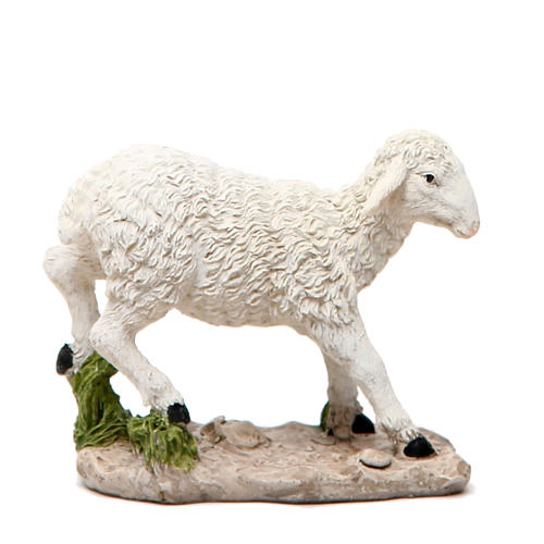 Schaf aus Harz mit Basis für Krippe 18cm 1