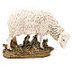 Schaf mit gesenktem Kopf aus Kunstharz der preisgünstigen Linie Martino Landi für 12 cm Krippe s2