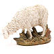 Mouton résine peinte tête baissée pour crèche 12 cm gamme Martino Landi s1