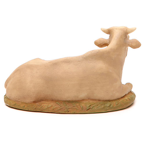 Nativity Ox in painted resin, 16cm Martino Landi 2