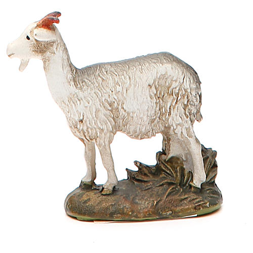 Little goat in painted resin, 10cm Martino Landi Nativity 3