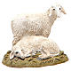 Gruppo 2 pecore su base resina dipinta per cm 10 Linea Landi s1