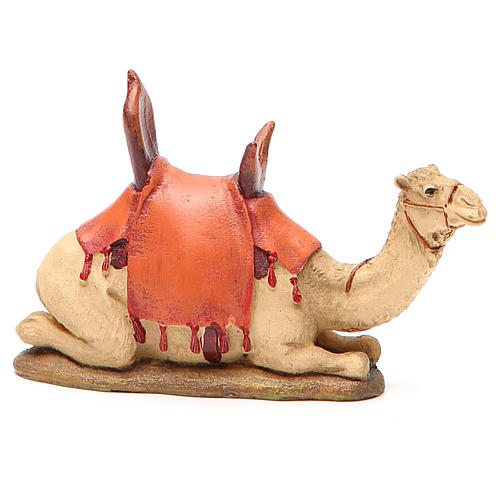 Camelo sentado resina pintada para presépio 10 cm Linha Landi 2
