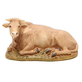 Nativity Ox in painted resin, 10cm Martino Landi