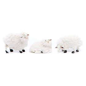 Lamb resin and wool 6 pieces 10 cm crib