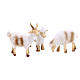 Sheep in resin and plush 5 pieces 8/10 cm crib s2