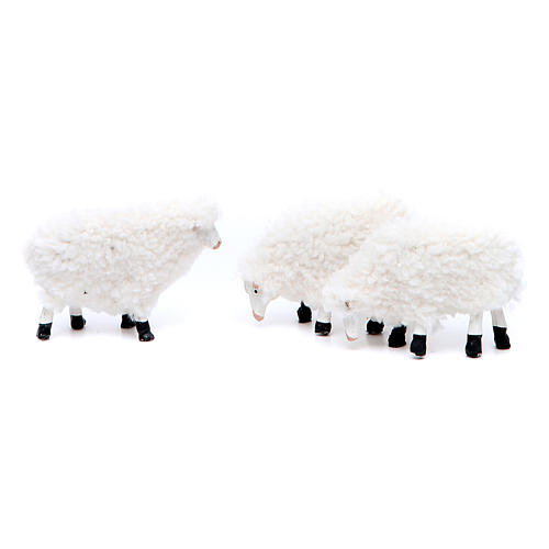 Moutons en résine et laine 8/10 cm 5 pcs 3