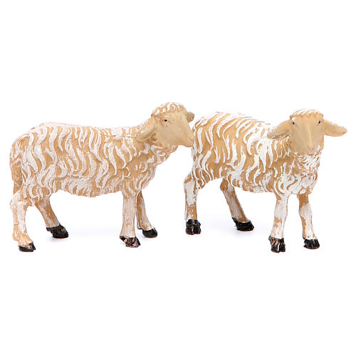 Schafe aus Kunstharz Set zu 4 Stück für 21-25 cm Krippe sortiert 3