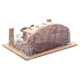 Curral com ovelhas 6x14,5x11 cm para presépio s3