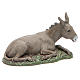 Donkey with base Nativity 10cm Moranduzzo s1