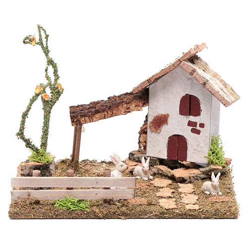 Conigliera presepe 15x20x15 cm 1
