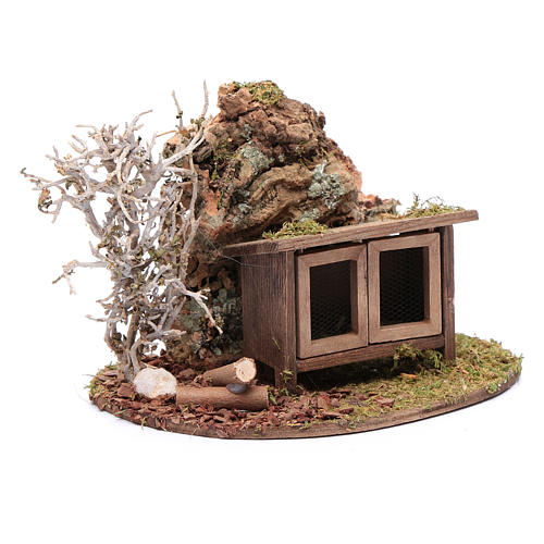 Rabbit hutch with shrub 4