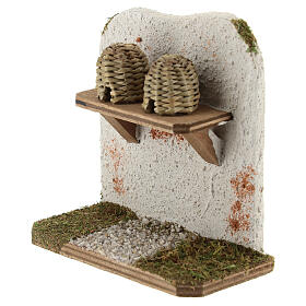 Alveari su parete mattoni presepe 10 cm