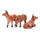 Ox in resin for 13 cm nativity scene set of 3 pieces s2
